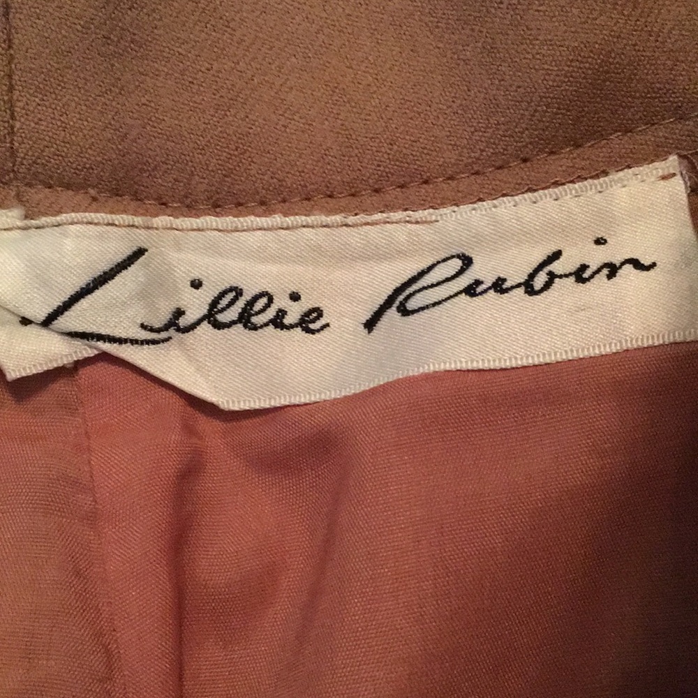 Vintage Camel Wool Lillie Rubin double-breasted blazer and pants suit size 10 - Picture 9 of 12